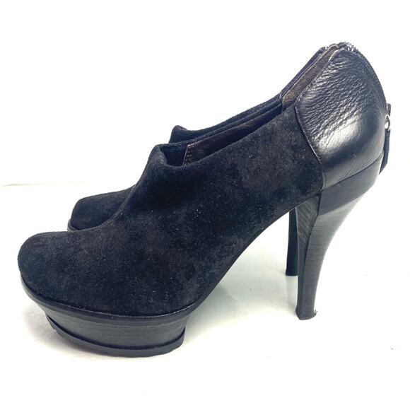 Donald J. Pliner X Lisa Black Platform Lug Sole Ankle Boots Size 8 - Picture 4 of 9